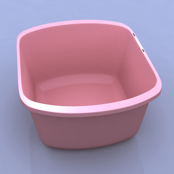 Dynarex Plastics Wash Basin, 7.4 Qt, Rectangular, Mauve, 50/Cs -4227