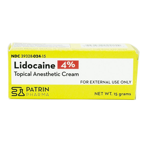 PATRIN PHARMA 4% LIDOCAINE TOPICAL ANESTHETIC CREAM, SOLD AS 1/EACH PATRIN 39328002415