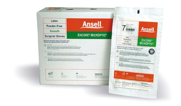 ENCORE® LATEX MICRO SURGICAL GLOVE, SIZE 5.5, BROWN, SOLD AS 200/CASE ANSELL 5787000