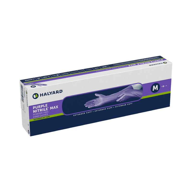 PURPLE NITRILE MAX™ EXTENDED CUFF LENGTH EXAM GLOVE, MEDIUM, SOLD AS 50/BOX O&M 44993