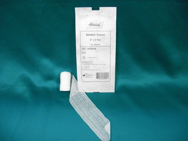 BIOSEAL STRETCH GAUZE. STRETCH GAUZE, 3" X 5 YDS, STERILE, 1/PK, 24 PK/CS. , CASE - BriteSources