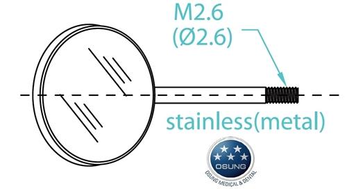Mouth Mirror, Autoclavable Handle, Cone Socket, Red, D-Mhc-05 - Osung USA