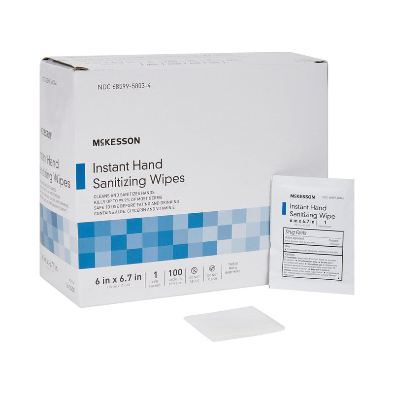 MCKESSON HAND SANITIZING WIPES, SOLD AS 100/BOX MCKESSON 16-3500