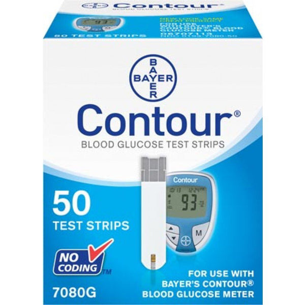 CONTOUR® BLOOD GLUCOSE TEST STRIPS, SOLD AS 1200/CASE ASCENSIA 7080