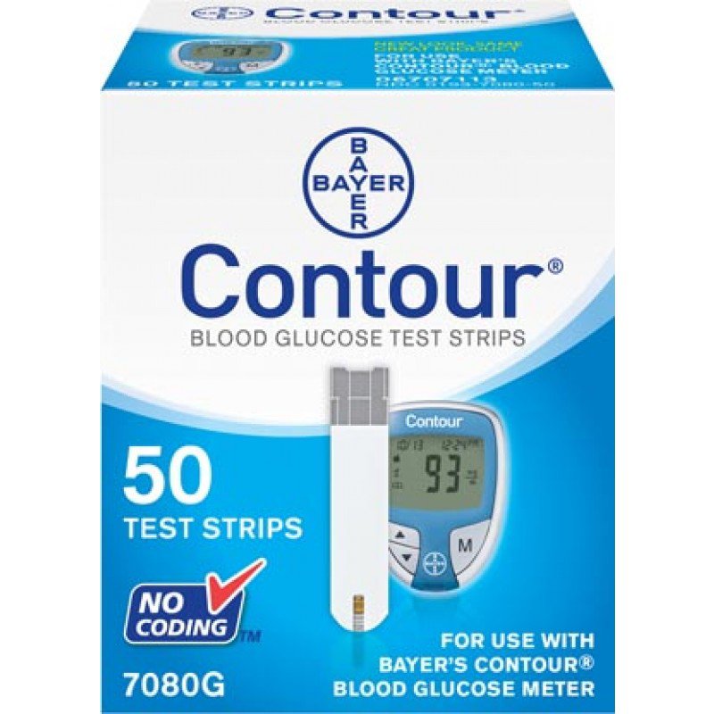 CONTOUR® BLOOD GLUCOSE TEST STRIPS, SOLD AS 1200/CASE ASCENSIA 7080