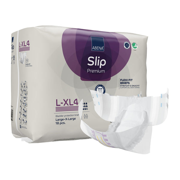 ABENA® SLIP PREMIUM FLEXI FIT INCONTINENCE BRIEFS, L-XL4, SOLD AS 18/PACK ABENA 1000021167