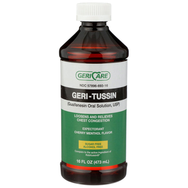 GERI-CARE® GUAIFENESIN COLD AND COUGH RELIEF, 16-OUNCE BOTTLE, SOLD AS 12/CASE GERI-CARE QROB-16-GCP