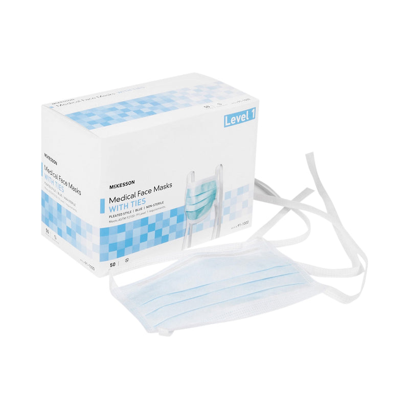 MCKESSON CLASSIC STYLE SURGICAL MASK, BLUE, SOLD AS 300/CASE MCKESSON 91-1000