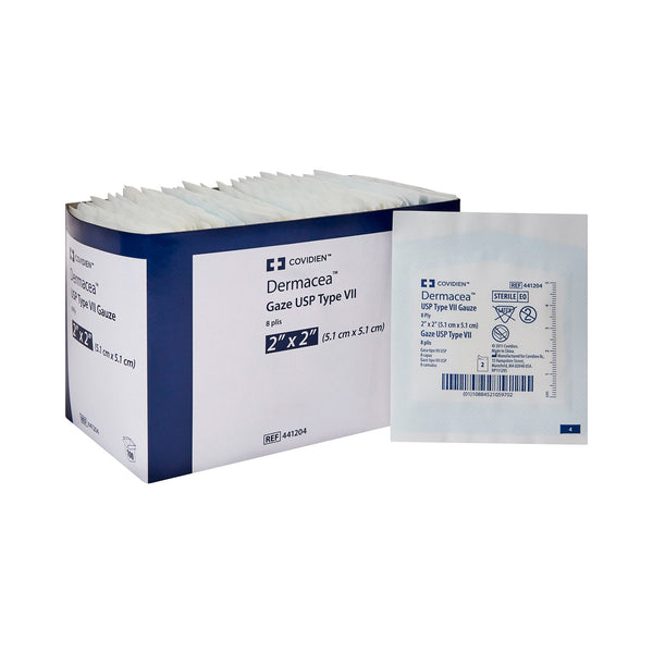 DERMACEA™ STERILE USP TYPE VII GAUZE SPONGE, 2 X 2 INCH, 8-PLY, SOLD AS 1500/CASE CARDINAL 441204