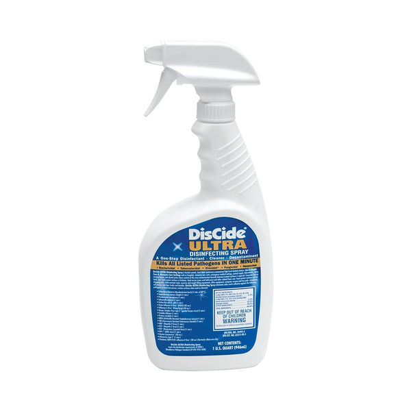 DISCIDE® ULTRA QUATERNARY BASED SURFACE DISINFECTANT CLEANER, 1 QUART, SOLD AS 1/EACH PALMERO 3565Q