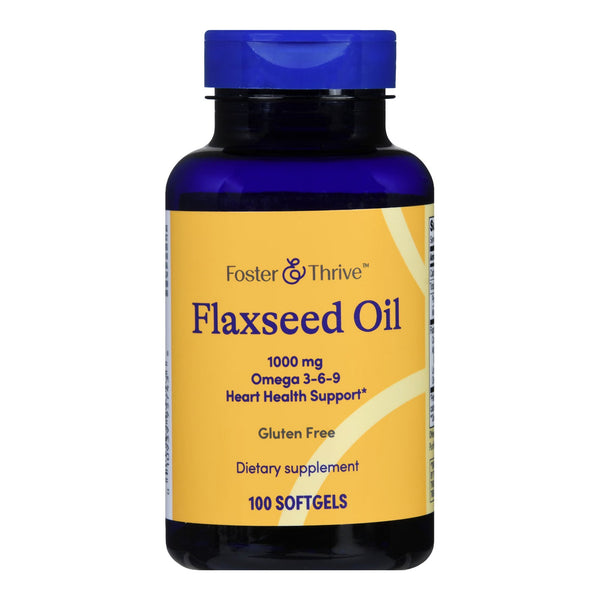 FOSTER & THRIVE™ FLAXSEED OIL 1000 MG SOFTGELS, SOLD AS 1/BOTTLE MCKESSON 01093995743