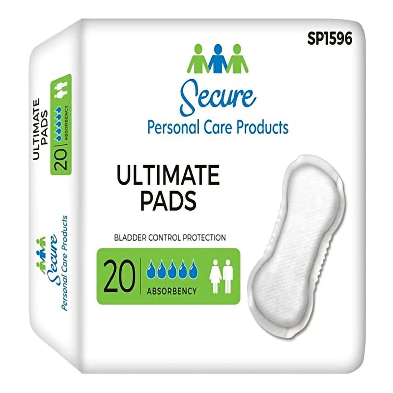 TOTALDRY™ ULTIMATE ABSORBENCY BLADDER CONTROL PAD, 16½-INCH LENGTH, SOLD AS 20/BAG SECURE SP1596