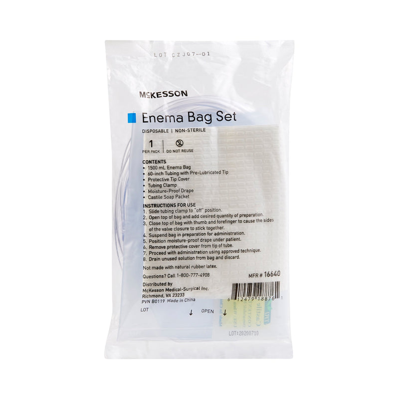 MCKESSON ENEMA BAG SET, SOLD AS 50/CASE MCKESSON 16640