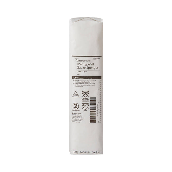 CURITY™ USP TYPE VII GAUZE SPONGE, 2 X 2 INCH, 8-PLY, SOLD AS 5000/CASE CARDINAL 2146-