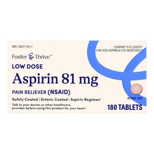 FOSTER & THRIVE™ LOW DOSE ASPIRIN 81 MG TABLETS, SOLD AS 1/BOTTLE MCKESSON 70677112101