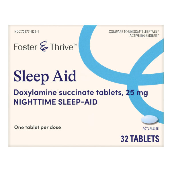 FOSTER & THRIVE™ SLEEP AID DOXYLAMINE SUCCINATE 25 MG TABLETS, SOLD AS 1/BOX MCKESSON 70677112901