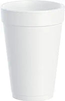 FOAM CUP, 8 OZ, WHITE, SPACE SAVER LID, 25/SLV, 40 SLV/CS, SOLD AS CASE BUNZL 10000605