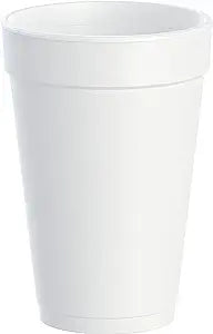 FOAM CUP, 8 OZ, WHITE, SPACE SAVER LID, 25/SLV, 40 SLV/CS, SOLD AS CASE BUNZL 10000605