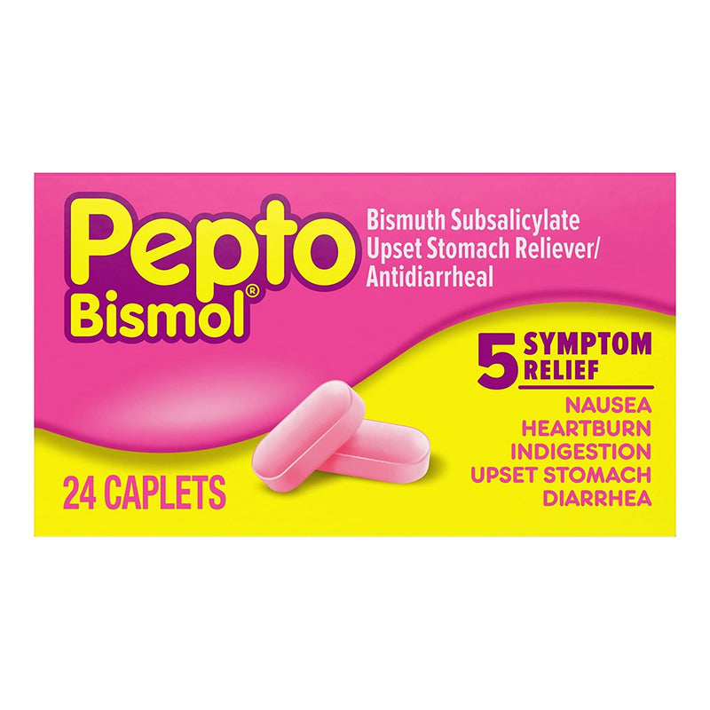 PEPTO-BISMOL® BISMUTH SUBSALICYLATE CAPLETS, SOLD AS 1/BOX PROCTER 37000047602