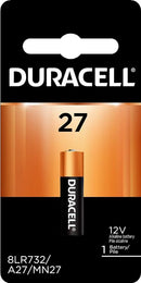 Duracell Electronic Watch Battery Battery Alkaline 27 12V 6/Bx6Bx/Cs Upc 66247 -MN27BPK