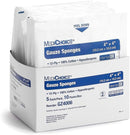 GAUZE SPONGE, 4" X 4", 12-PLY, STERILE, 2S, 25/BX, 24 BX/CS, SOLD AS CASE AMD-MEDICOM 10000212