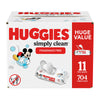 WIPE, BABY HUGGIES SIMPLY CLNFLIPTOP UNSCNTD (704/CS), 704/CS