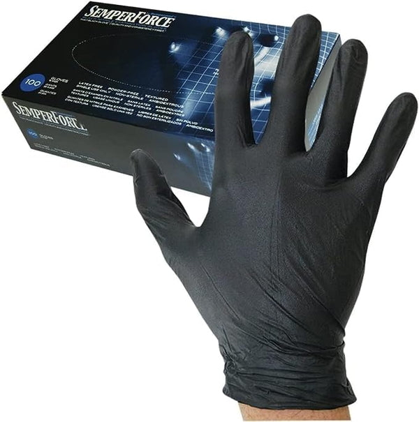 Sempermed Gripstrong Nitrile Gloves Tbd-Glove Nitrile Soft Txtrd Pflf Lg 100/Bx 10Bx/Cs -GSNF104
