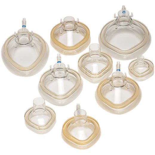 Airlife Anesthesia Face Masks Mask Face Anesthesia Rnd Domeadult Sz5 Tail Valve 100/Cs -5211