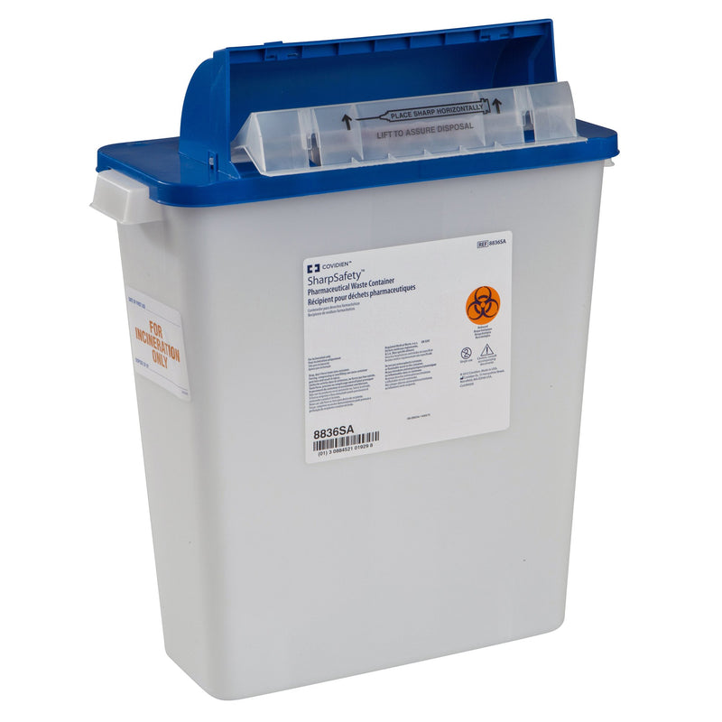 PHARMASAFETY™ PHARMACEUTICAL WASTE CONTAINER, 3 GALLON, 16½ X 13¾ X 6 INCH, SOLD AS 1/EACH CARDINAL 8836SA