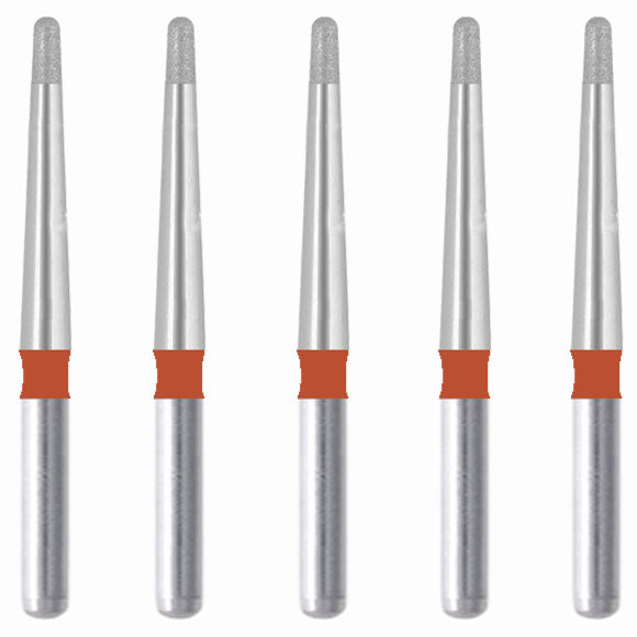 Torpedo, Long Neck 1.1 mm Dia. Fine Grit Diamond Bur 5 per pack. 534.11F1
