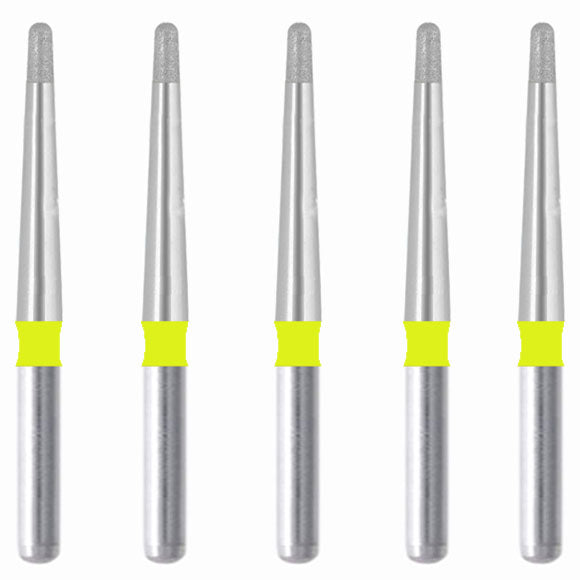 Torpedo, Long Neck 1.1 mm Dia. Extra Fine Grit Diamond Bur 5 per pack. 534.11EF1