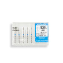 Needle Shaped, Short, Long Neck 0.8 mm Dia. Medium Grit Diamond Bur, 5 per pack. 539.8M2