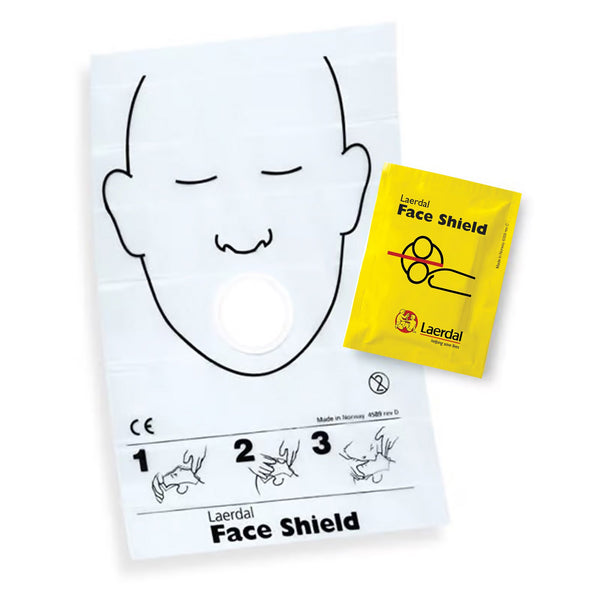 LAERDAL® CPR FACE SHIELD CPR BARRIER, SOLD AS 50/BOX LAERDAL 46000001