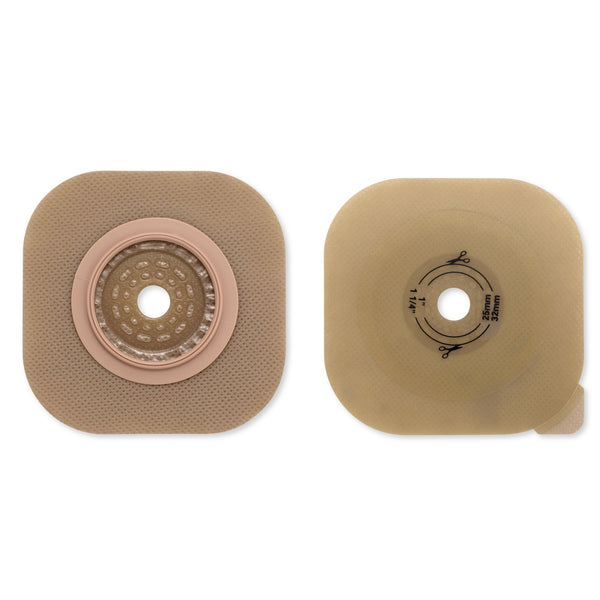 NEW IMAGE™ FLAT CERAPLUS™ SKIN BARRIER, UP TO 44 MM OPENING, 57 MM FLANGE, RED, SOLD AS 5/BOX HOLLISTER 15103