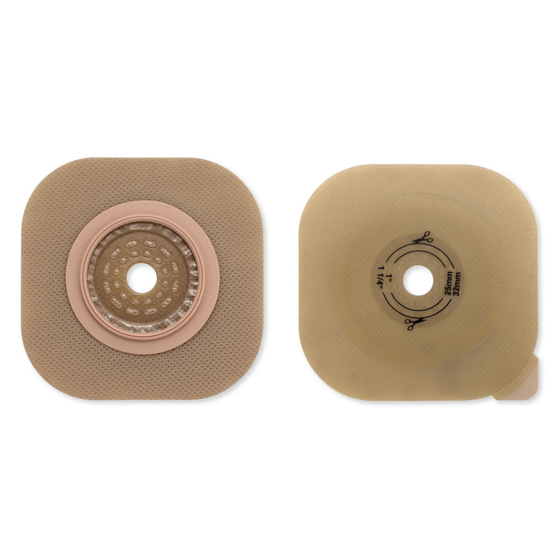 NEW IMAGE™ FLAT CERAPLUS™ SKIN BARRIER, UP TO 44 MM OPENING, 57 MM FLANGE, RED, SOLD AS 5/BOX HOLLISTER 15103