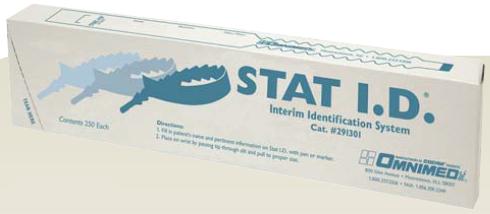 STAT I.D.® IDENTIFICATION BAND, 1 X 11 INCH, SOLD AS 250/BOX OMNIMED 291301