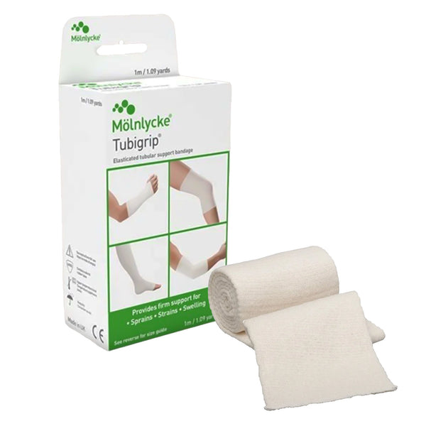 TUBIGRIP® PULL ON ELASTIC TUBULAR SUPPORT BANDAGE, 1 METER, SIZE D, SOLD AS 12/BOX MOLNLYCKE 1522