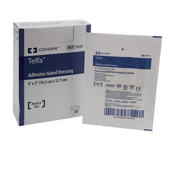 TELFA™ WHITE ADHESIVE DRESSING, 4 X 5 INCH, SOLD AS 200/CASE CARDINAL 7540-