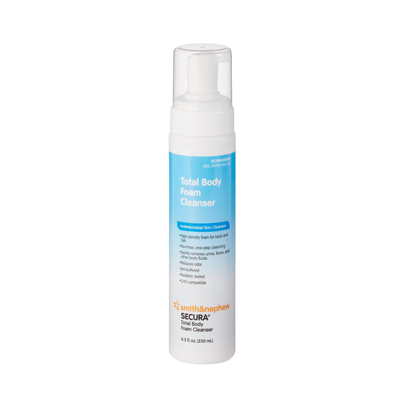 SECURA RINSE-FREE FOAMING BODY WASH, ANTIMICROBIAL, SCENTED, 8.5-OZ. PUMP BOTTLE, SOLD AS 1/BOTTLE SMITH 59430300