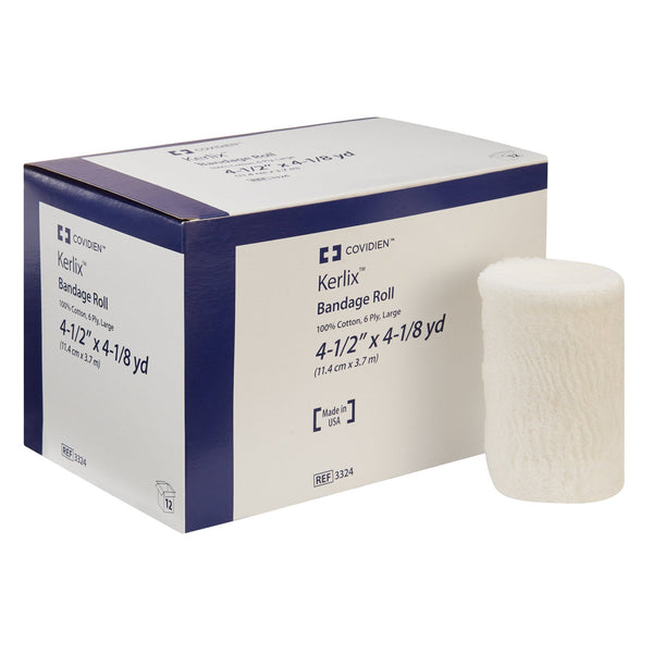 KERLIX™ FLUFF BANDAGE ROLL, 4-1/2 INCH X 4-1/10 YARD, 6-PLY, SOLD AS 48/CASE CARDINAL 3324