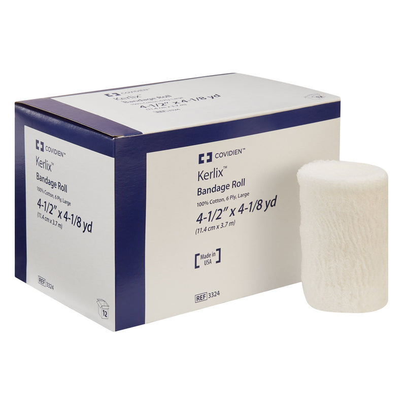 KERLIX™ FLUFF BANDAGE ROLL, 4-1/2 INCH X 4-1/10 YARD, 6-PLY, SOLD AS 48/CASE CARDINAL 3324