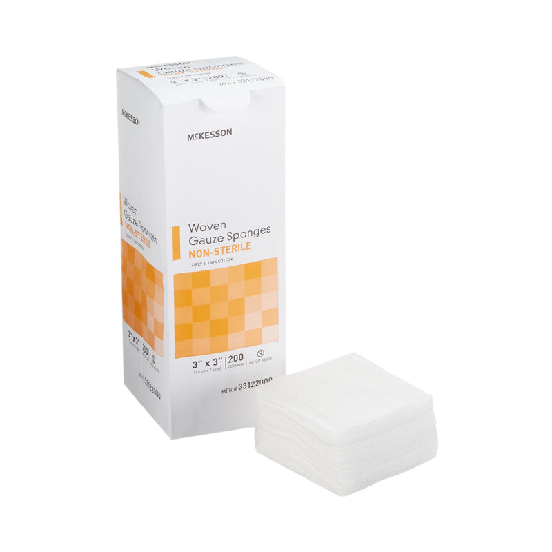 MCKESSON GAUZE SPONGE, 3 X 3 INCH, 12-PLY, SOLD AS 4000/CASE MCKESSON 33122000