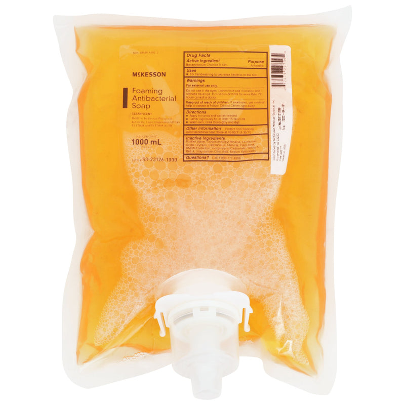 MCKESSON CLEAN SCENT FOAMING ANTIBACTERIAL SOAP, 1000 ML REFILL BAG, SOLD AS 1/EACH MCKESSON 53-23126-1000