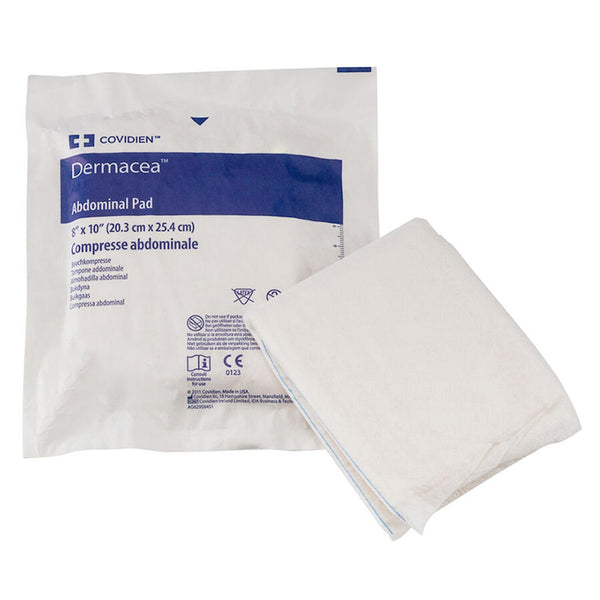DERMACEA™ ABDOMINAL PAD, 8 X 10 INCH, SOLD AS 432/CASE CARDINAL 6198D