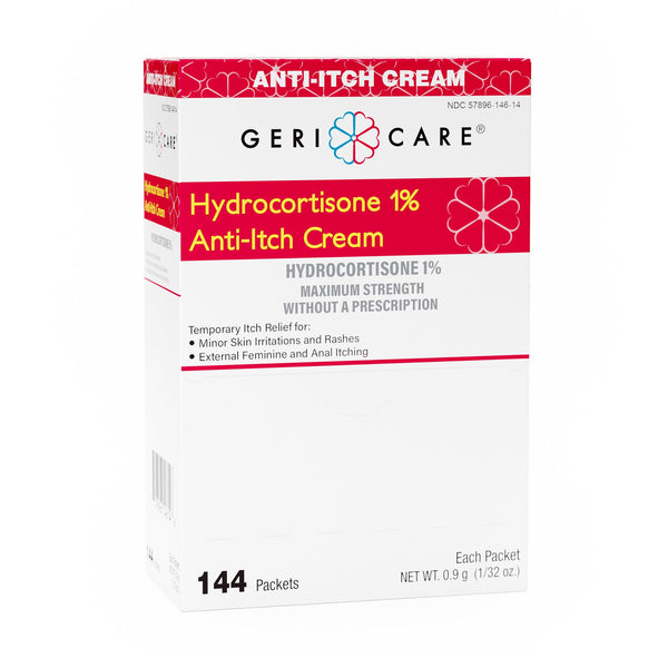 GERI-CARE® 1% HYDROCORTISONE ANTI-ITCH CREAM, SOLD AS 144/BOX GERI-CARE S146-14-GCP