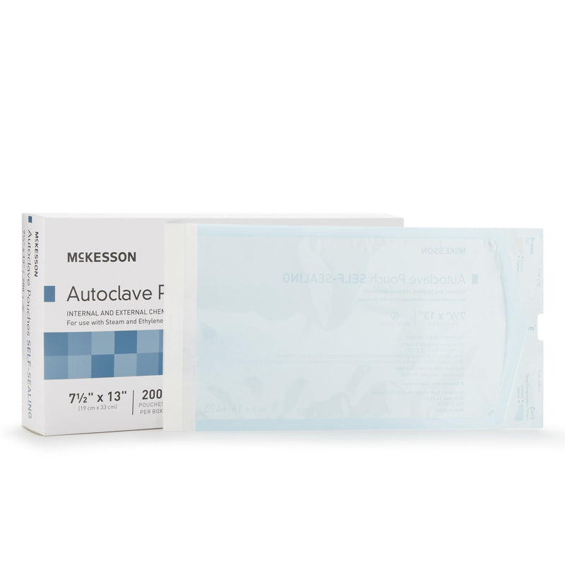 MCKESSON STERILIZATION POUCH, 7½ X 13 INCH, SOLD AS 200/BOX MCKESSON 16-6425