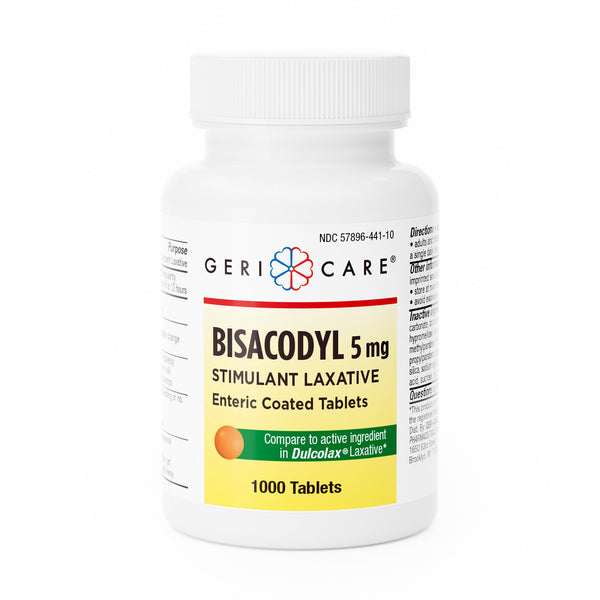 GERI-CARE® BISACODYL LAXATIVE, SOLD AS 12/CASE GERI-CARE 441-10-GCP