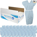 EXAM GOWN, 3-PLY, T/P/T, UNIVERSAL, BLUE, 50/CS, SOLD AS CASE DYNAREX 10000058