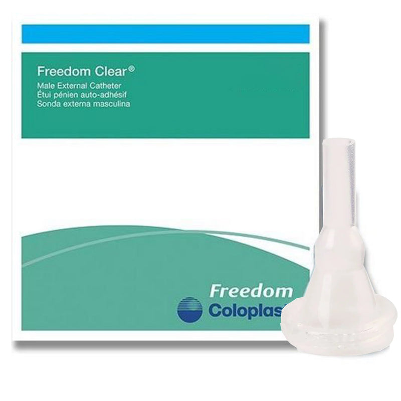 FREEDOM® CLEAR MALE EXTERNAL CATHETER, INTERMEDIATE SIZE, 23MM, STANDARD LENGTH, SOLD AS 100/CASE COLOPLAST 8000