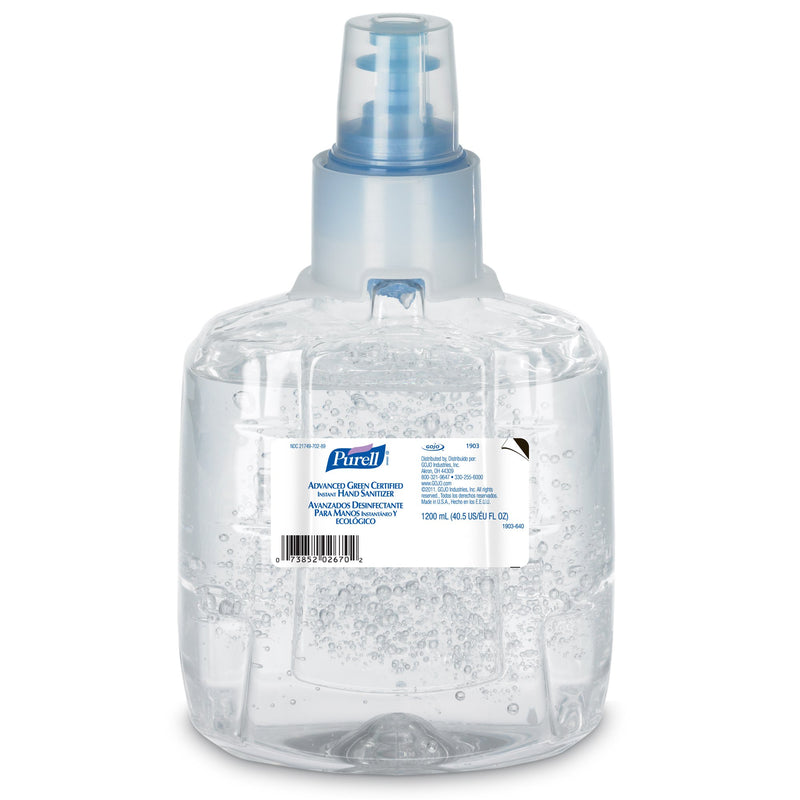 PURELL® ADVANCED HAND SANITIZER 1,200 ML 70% ETHYL ALCOHOL GEL GREEN CERTIFIED, SOLD AS 2/CASE GOJO 1903-02